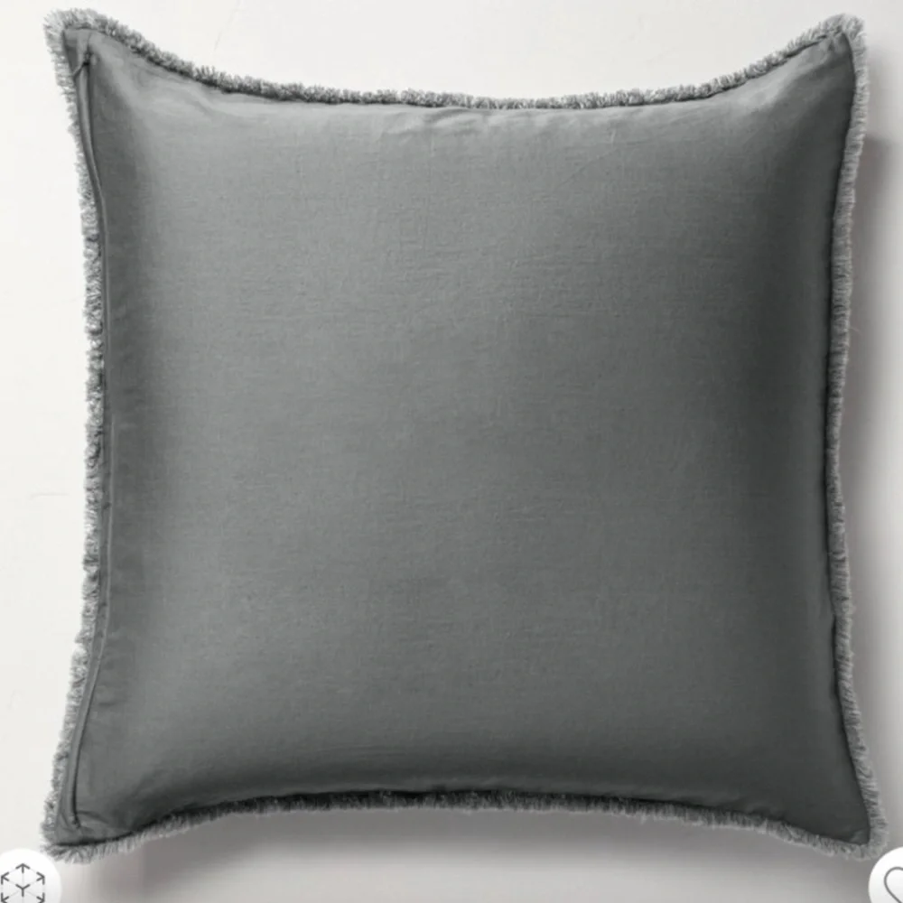 Casaluna Dark Gray Linen blend oversized 26x26 (*see notes) euro Pillow cover